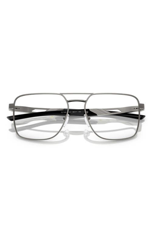Scuderia Ferrari 58mm Square Optical Glasses In Gunmetal