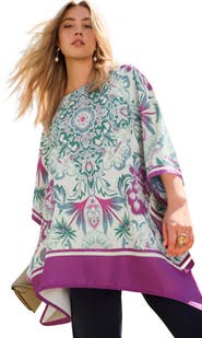 Roaman's Georgette Poncho