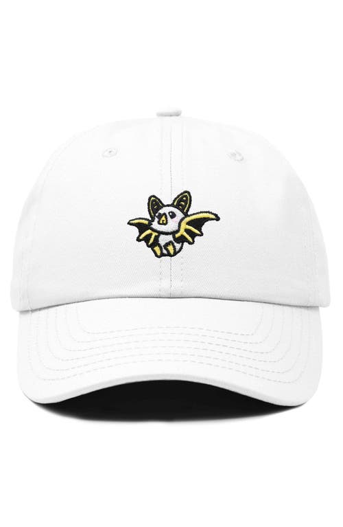 Dalix Honduran Bat Embroidered Dad Hat In White