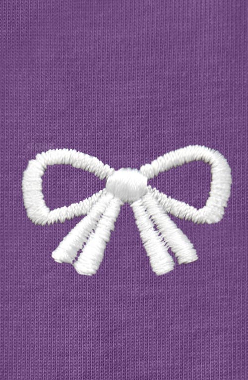 Dalix Womens Bow Jersey Tee In Purple