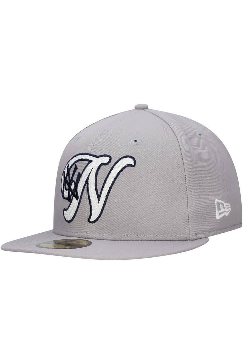 Men's New Era Gray New York Yankees  Duo Logo 2.0 59FIFTY Fitted Hat, Main, color, Gray