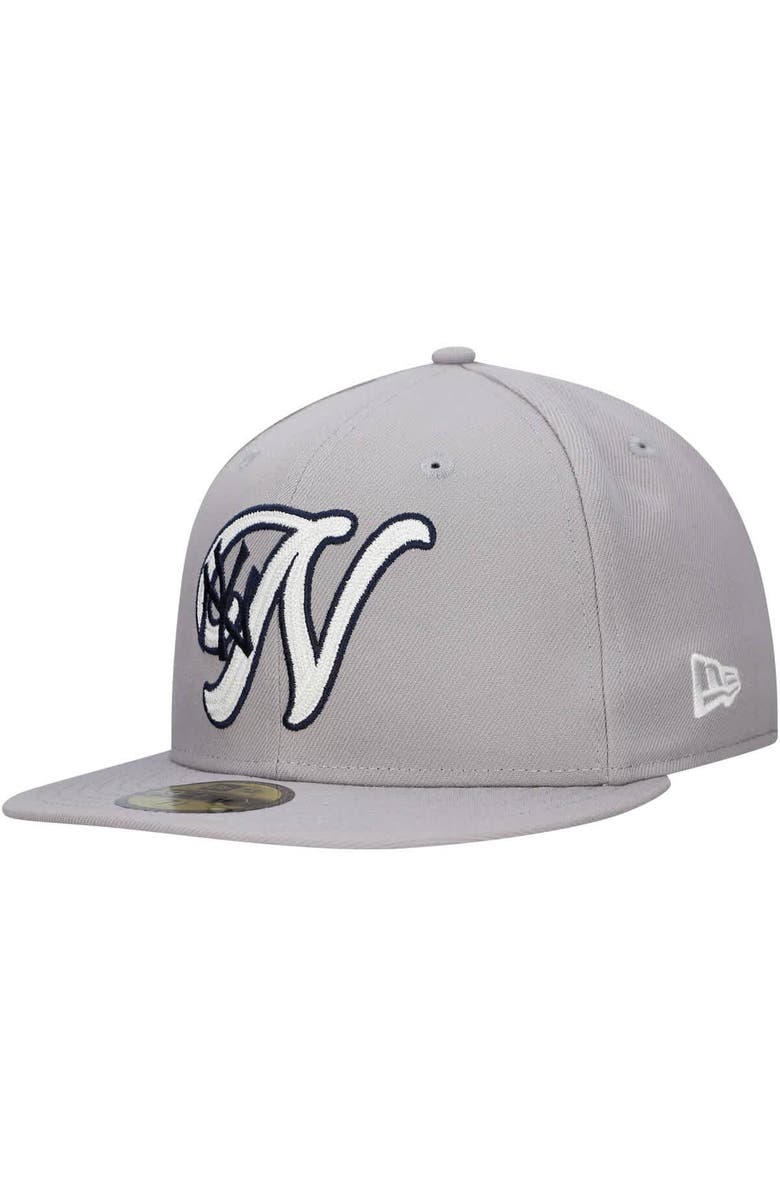 New Era Men's New Era Gray New York Yankees Duo Logo 2.0 59FIFTY Fitted Hat, Main, color, Gray