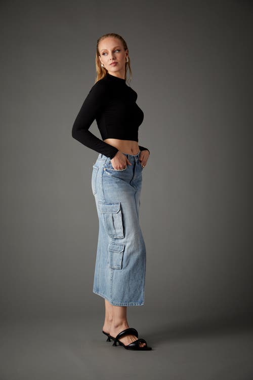 Blue Revival Major General Midi Skirt In Crete