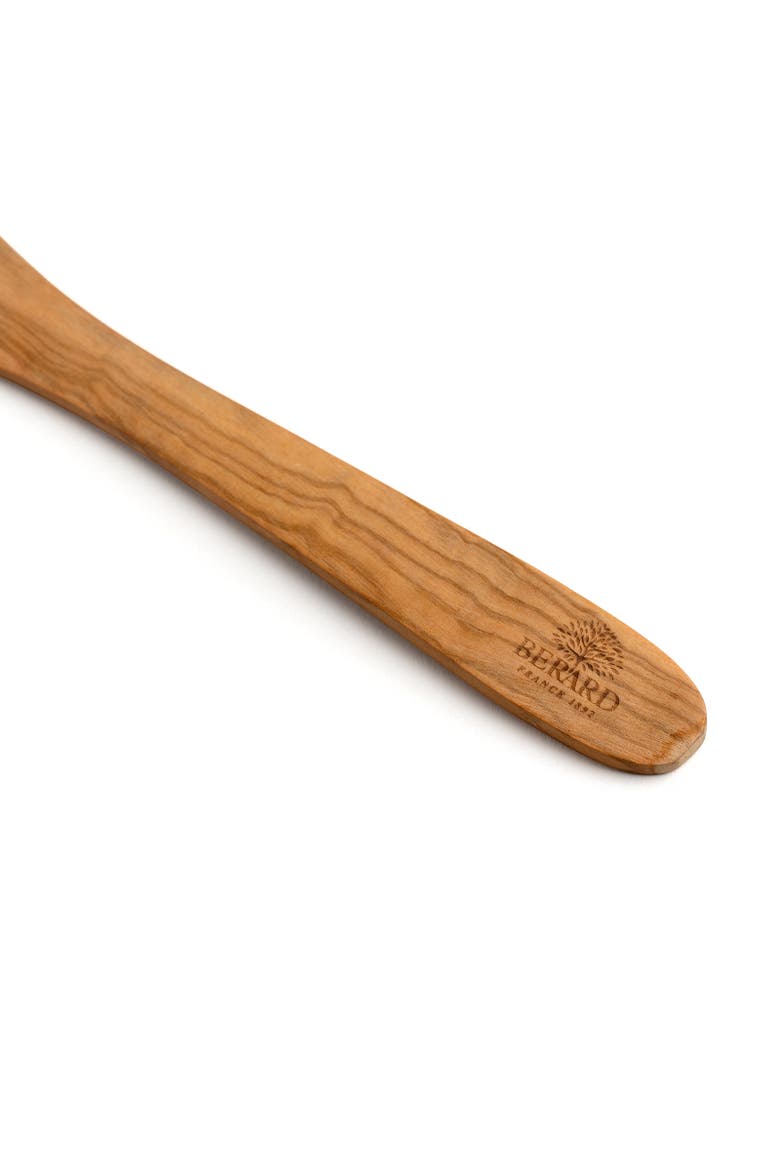Handcrafted Olive Wood 13 Inch Curved Slotted Spatula, Alternate, color, Brown