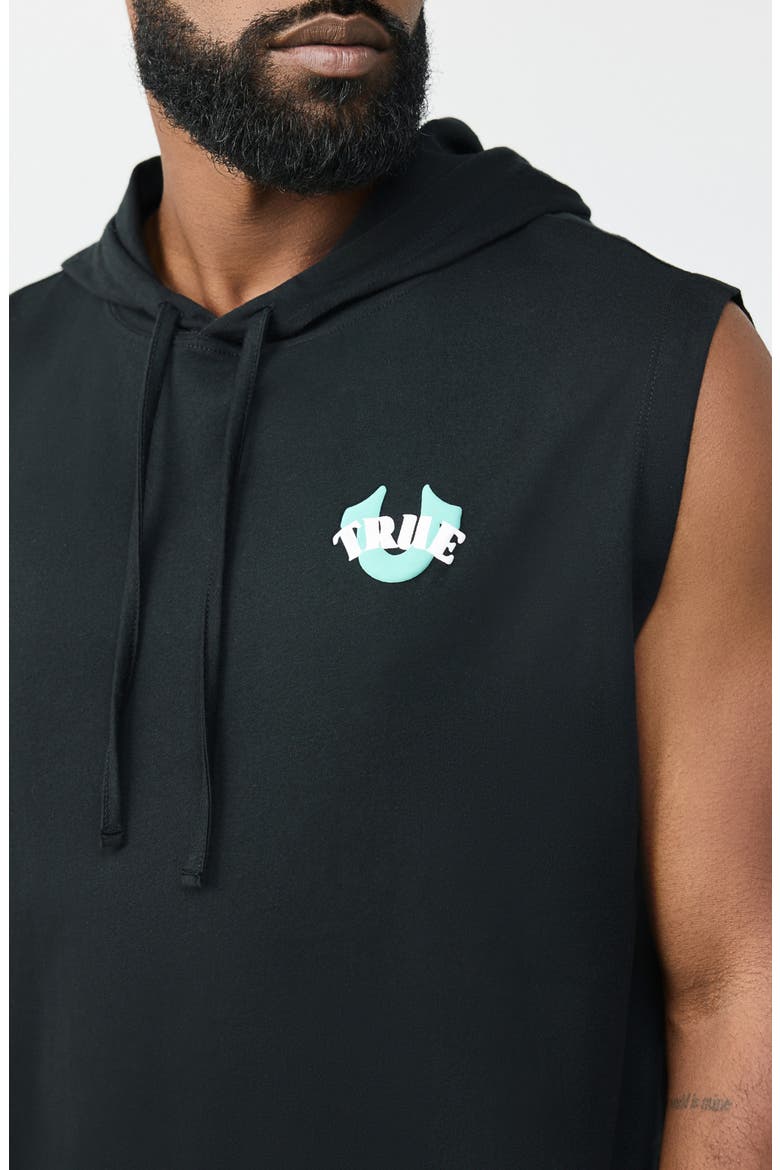 Buddha Circcular Hooded Tank, Alternate, color, JET BLACK