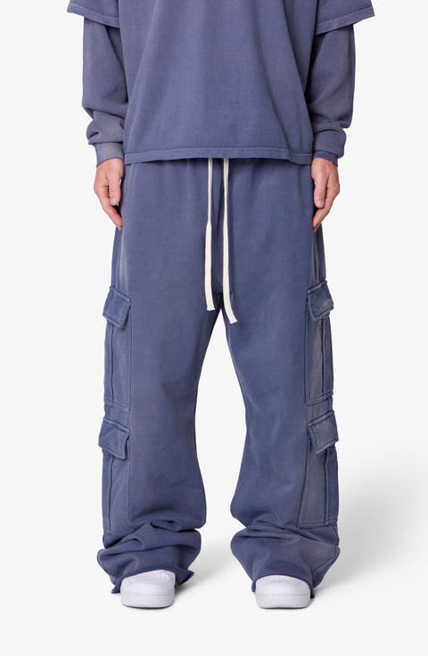 Ultra Baggy Cotton Flece Cargo Sweatpants