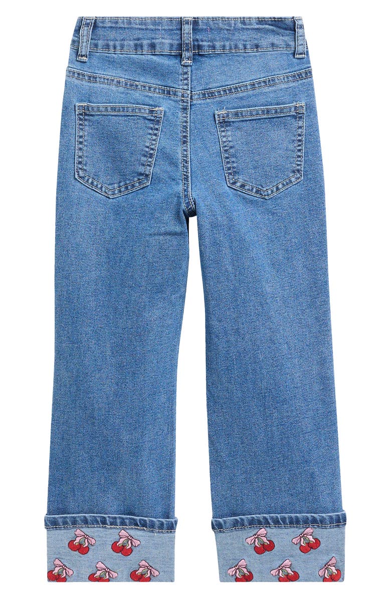 GOGO STAR Kids' Cherry Embroidered Cuff Jeans, Alternate, color, Potassium