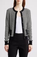 NIC+ZOE Textured Stripe Button Cardigan