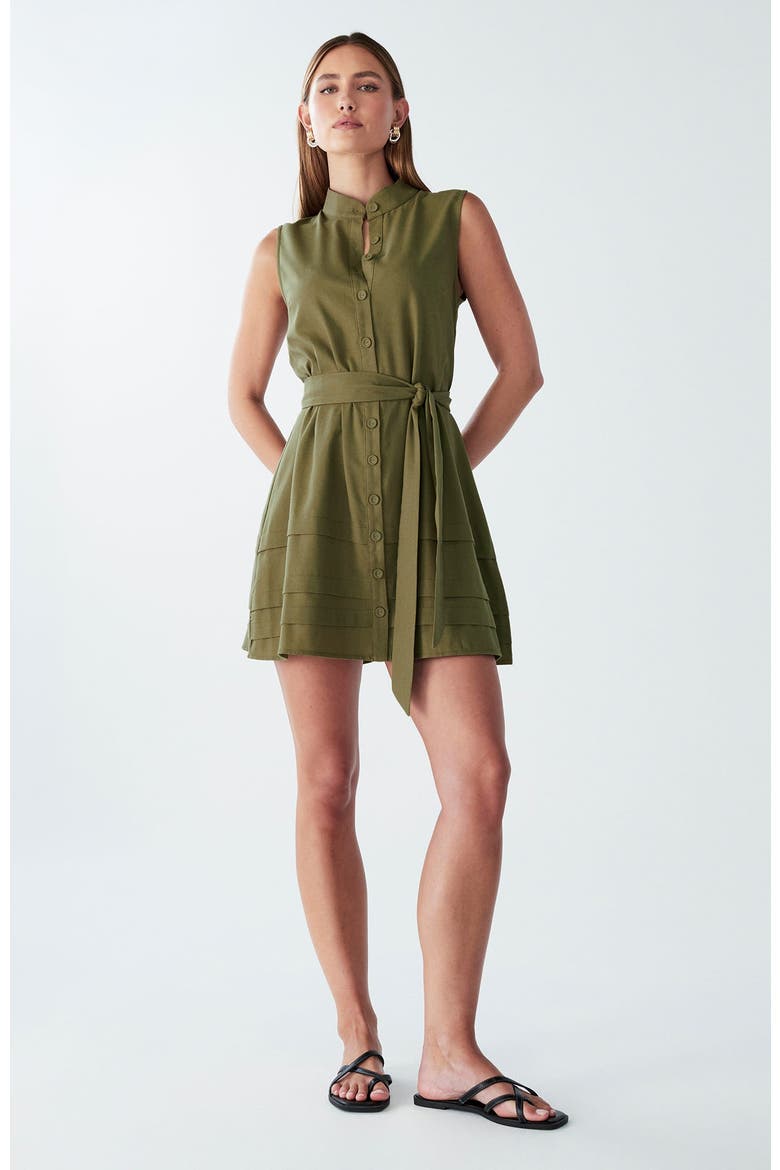 Justice Mini Dress, Main, color, Olive Green