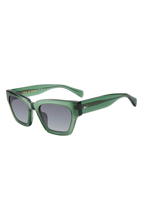 Rag & Bone 51mm Rectangle Sunglasses In Green