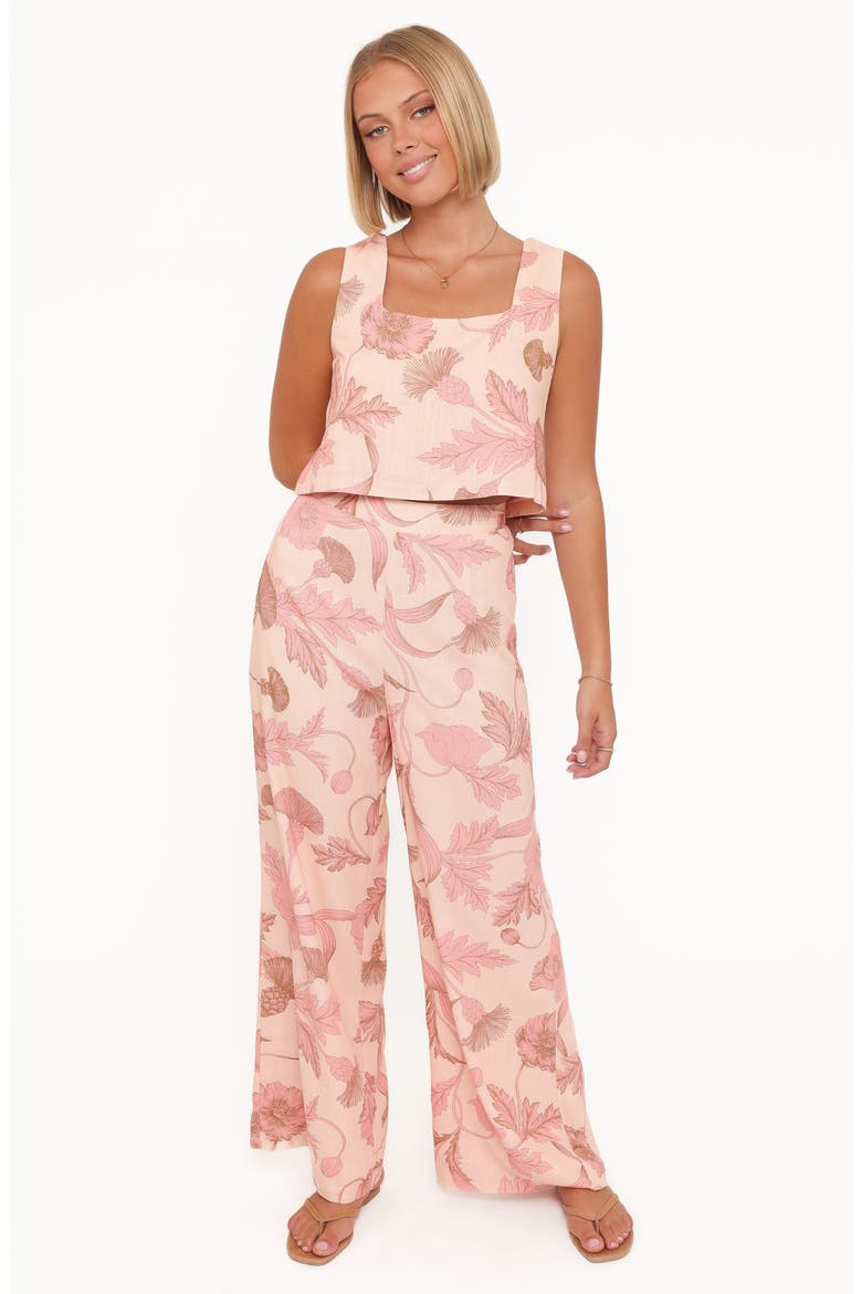 Brayden Print Wide Leg Pants, Alternate, color, PINK FLORAL