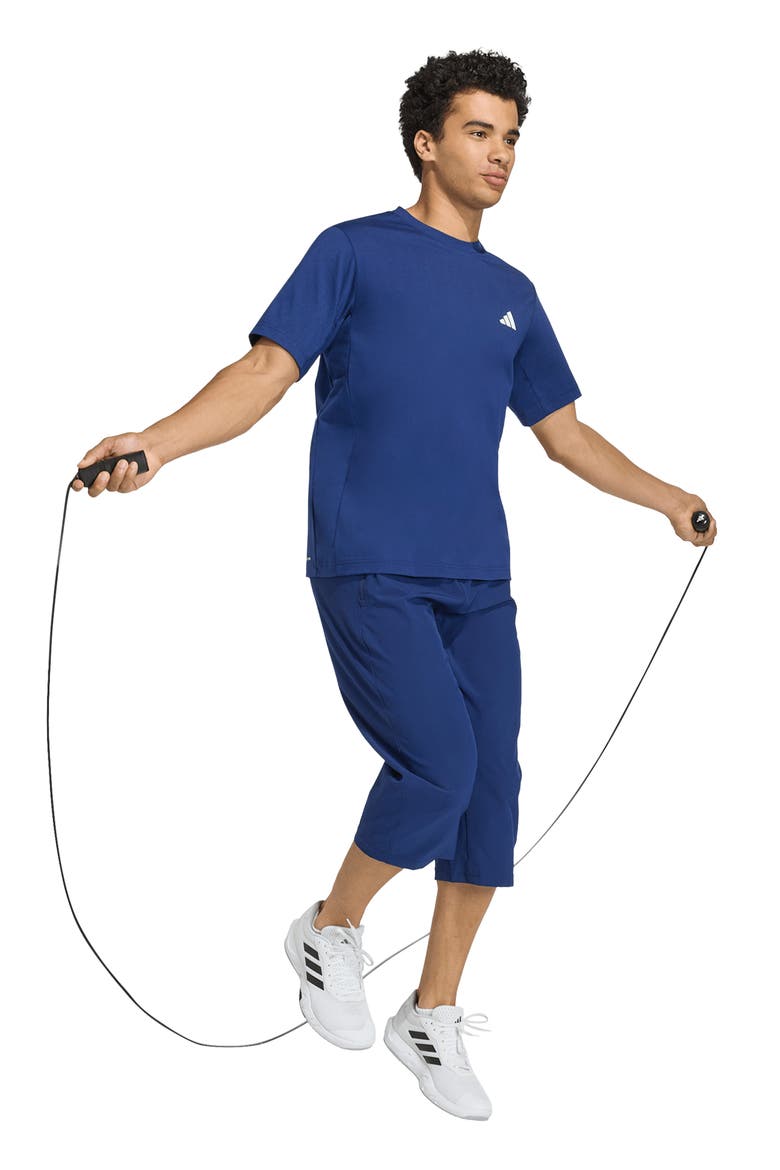 Climacool Workout Essentials Base T-Shirt, Alternate, color, DARK BLUE