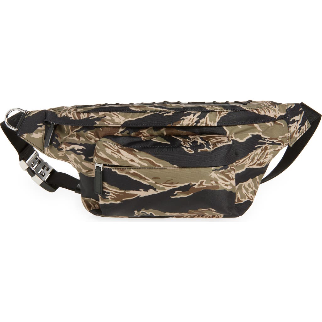 Givenchy Essential U Canvas Belt Bag In Black Multi