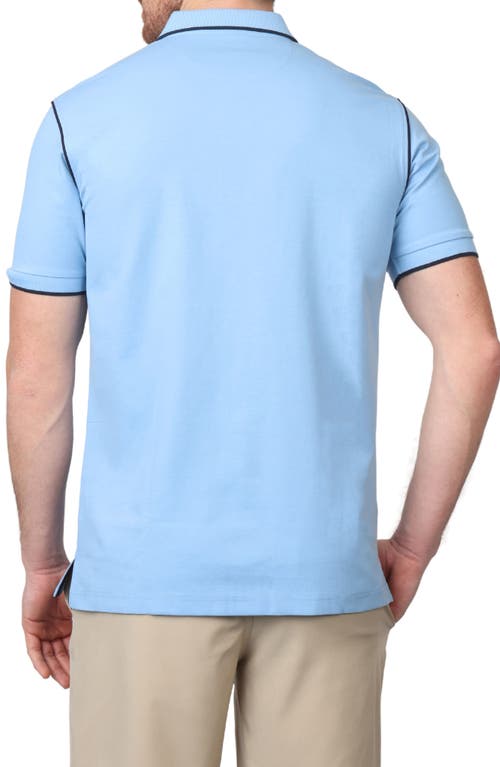 Tailorbyrd Supersoft Interlock Polo In Light Blue