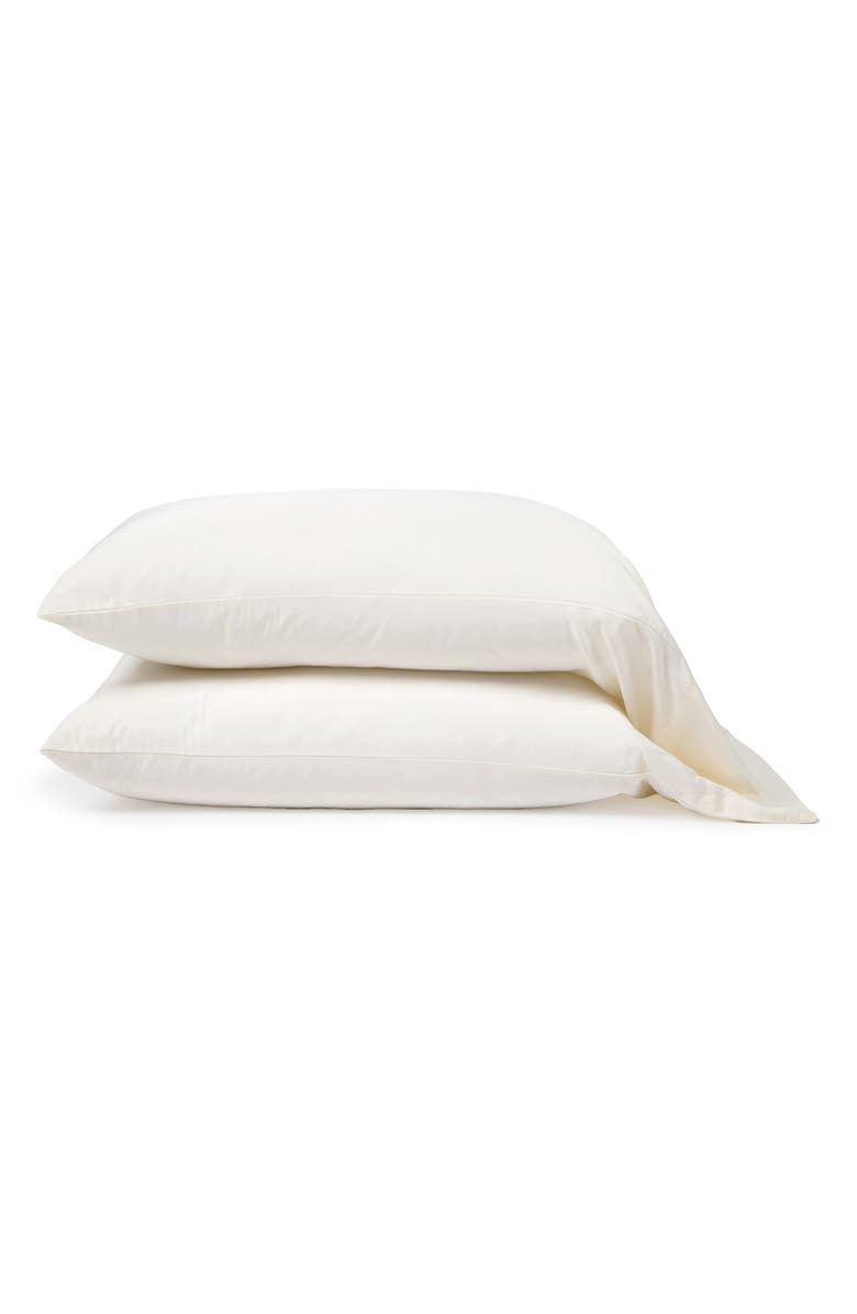 Pom Pom at Home Set of 2 Sateen Pillowcases, Main, color, Ivory