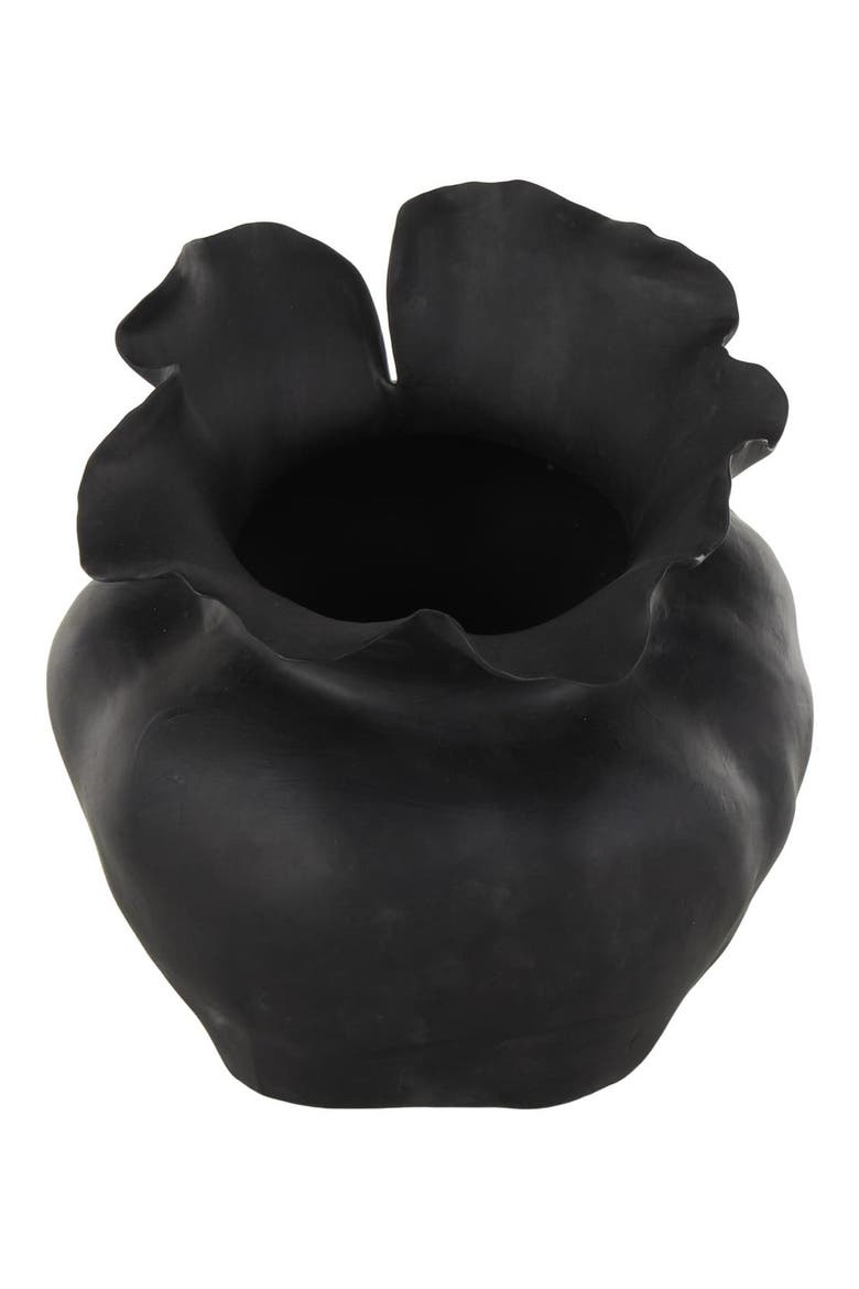 Abstract Ceramic Vase, Alternate, color, BLACK