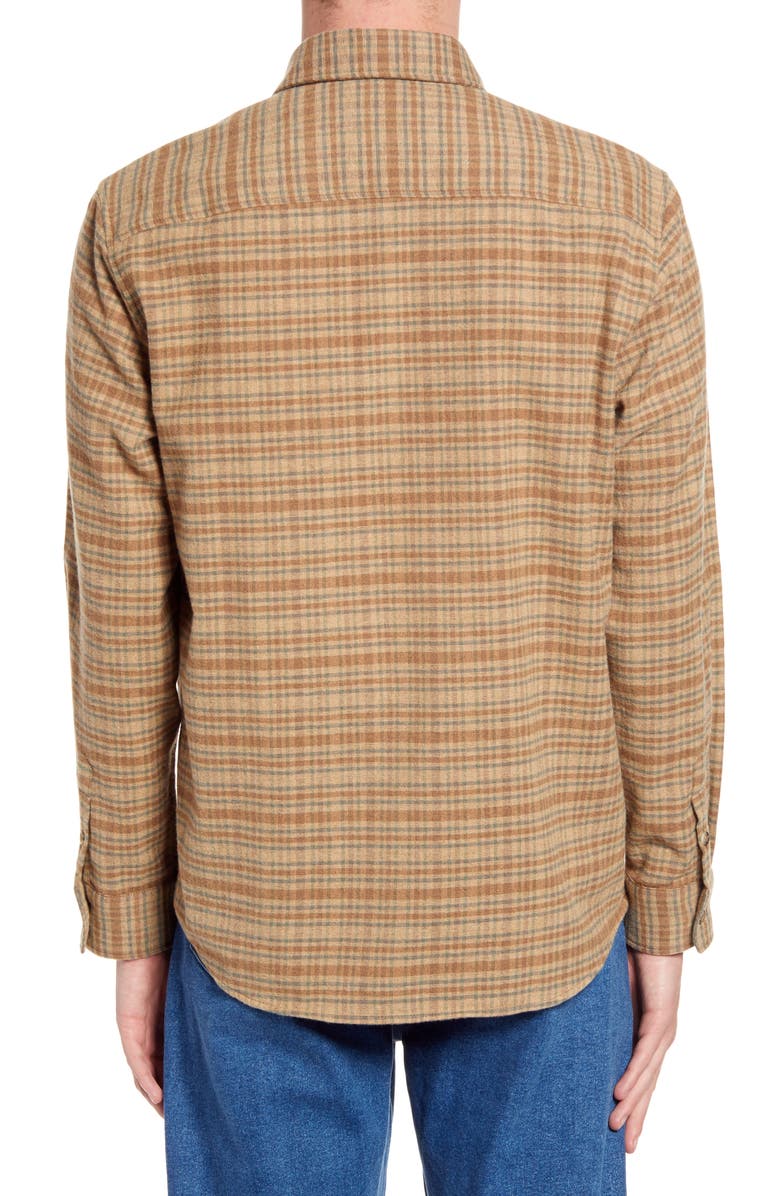 A.P.C. Surchemise John Plaid Button-Up Flannel Shirt Jacket, Alternate, color, 