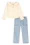 Kids' Long Sleeve Polo & Jeans Set