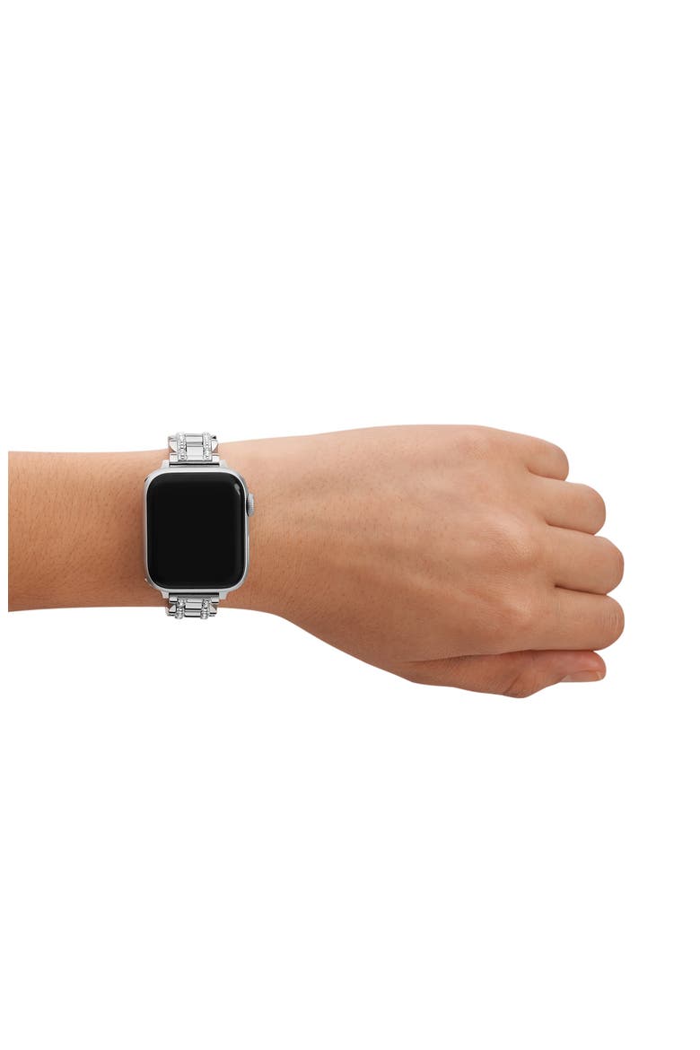 scallop 16mm Apple Watch® pavé bracelet watchband, Alternate, color, STAINLESS