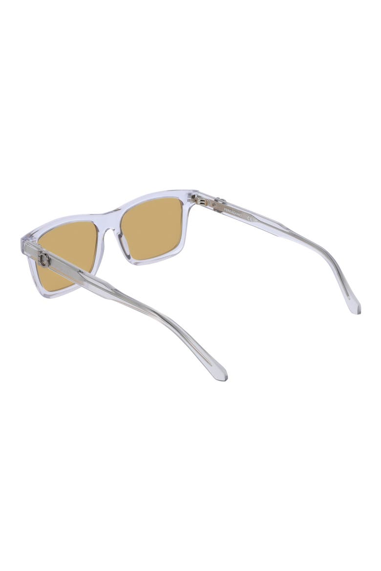 55mm Rectangular Sunglasses, Alternate, color, TRANSPARENT GREY