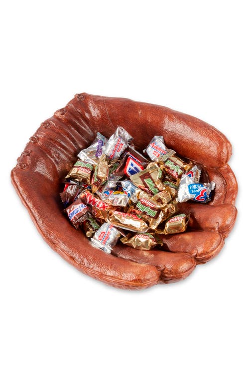 Bey-berk Baseball Glove Trinket Bowl In Brown