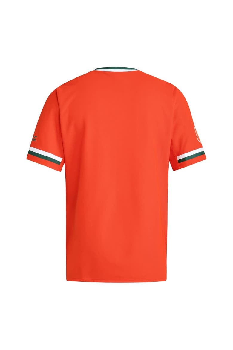 Men's adidas  Orange Miami Hurricanes V-Neck Baseball Jersey, Alternate, color, Orange