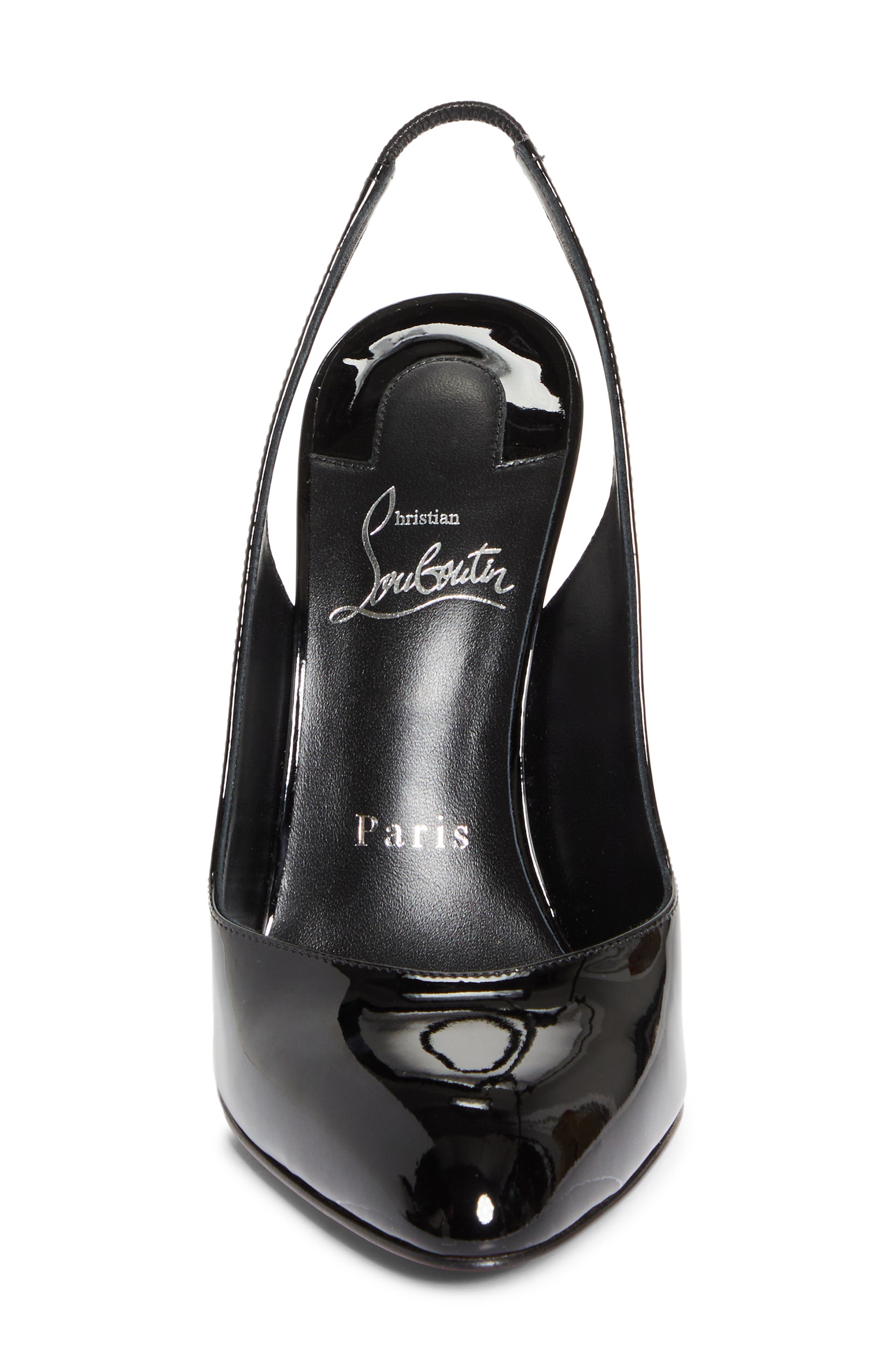Christian Louboutin Fannylove Slingback Pump, Alternate, color, Black/ Black