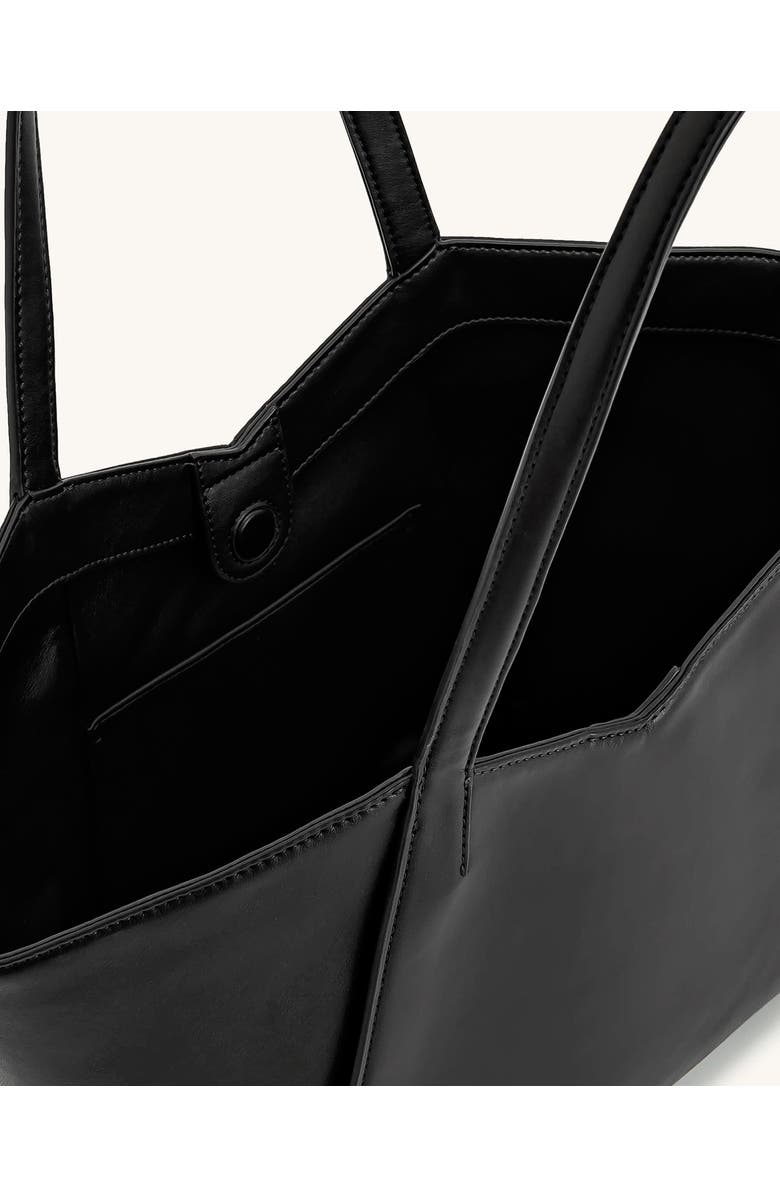 JW PEI Large Kiana Faux Suede Tote, Alternate, color, Black Canvas