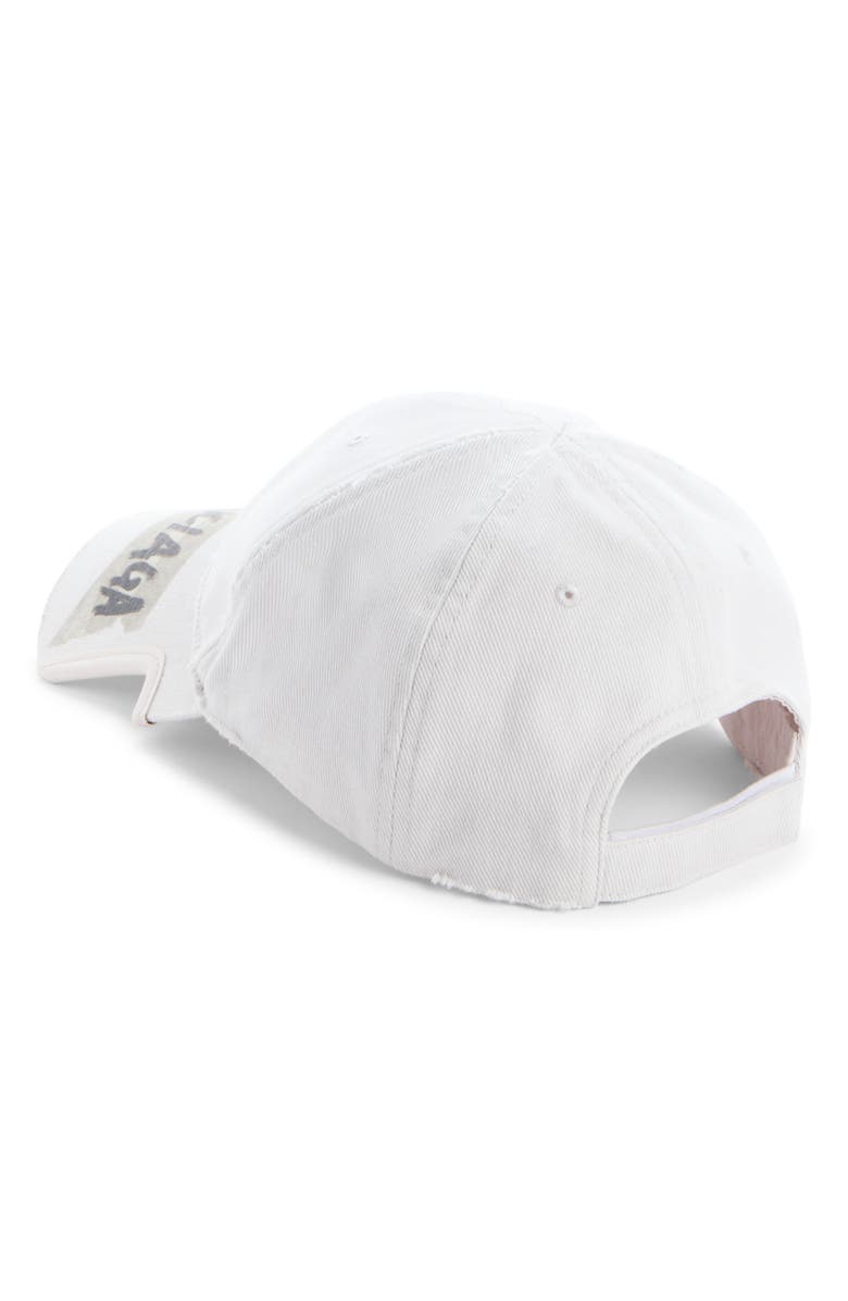 Balenciaga Masking Tape Logo Baseball Cap, Alternate, color, 9017 Dirty White