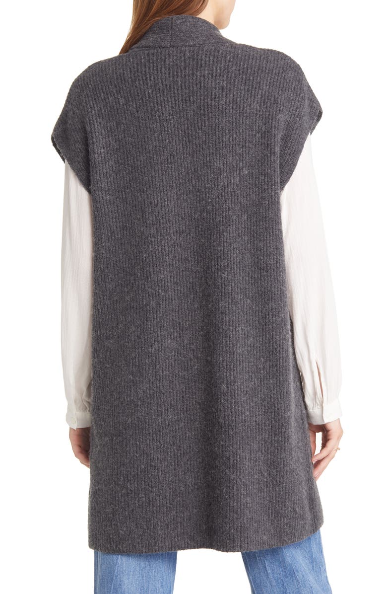 Treasure & Bond Long Ribbed Sleeveless Cardigan, Alternate, color,