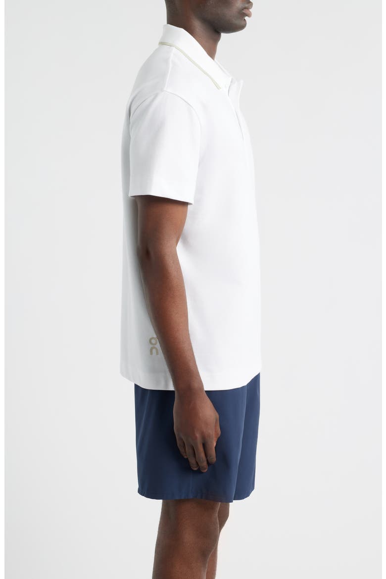 Courtside Tipped Piqué Polo, Alternate, color, WHITE/ SAND