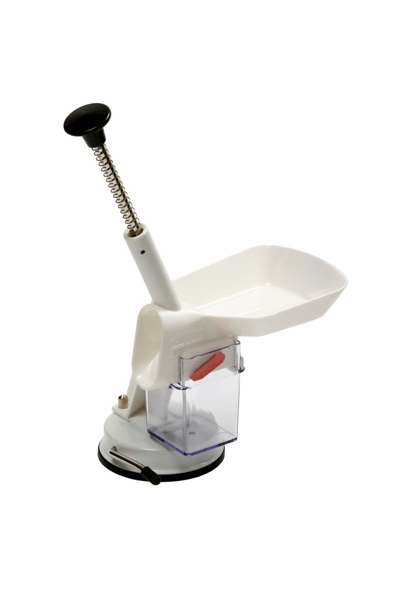 Deluxe Automatic Feed Cherry Pitter with Suction Base and Catch Hopper, Main, color, White