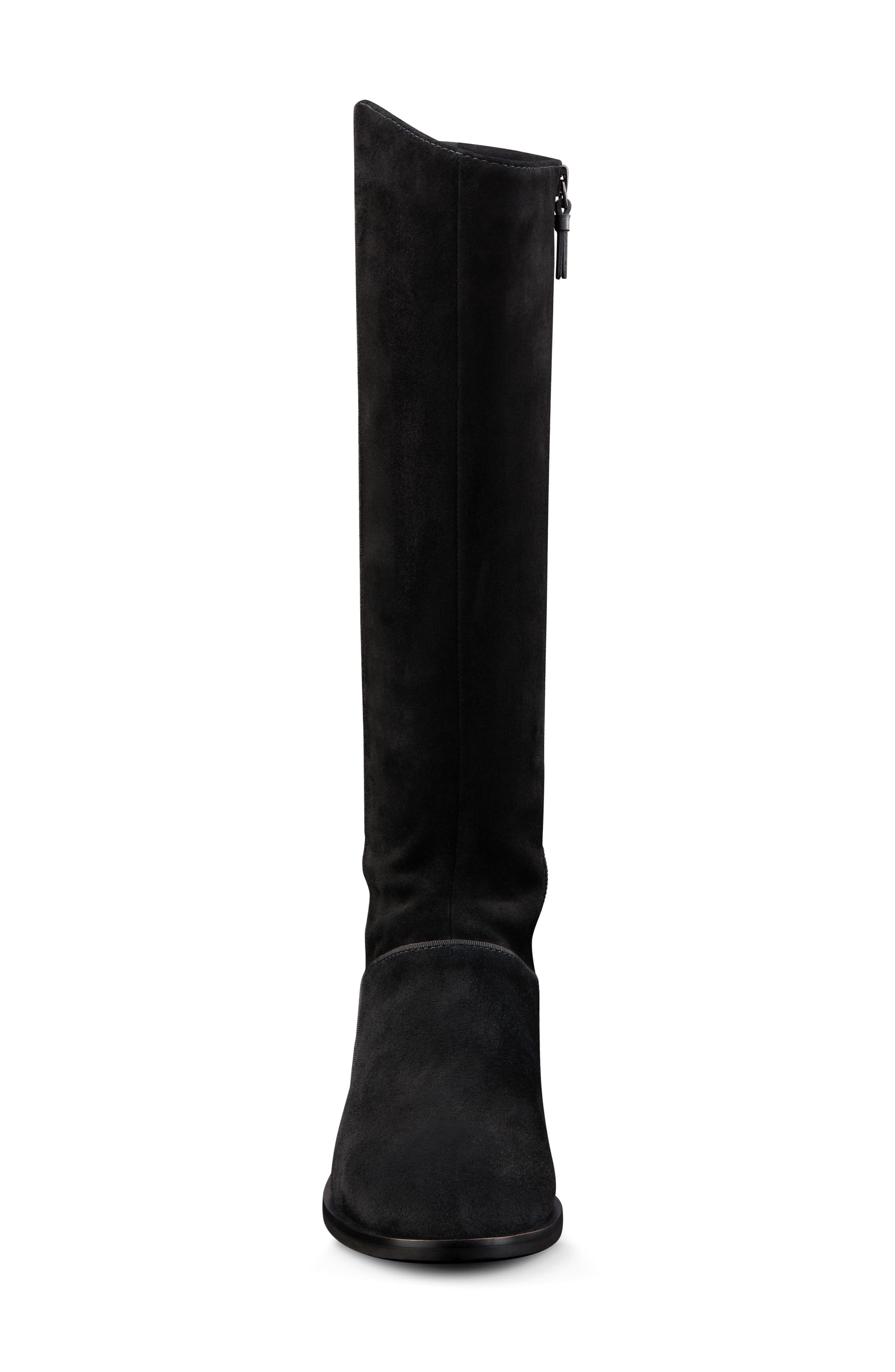 The Starling Loafer Tall Boot Suede, Alternate, color, BLACK SUEDE