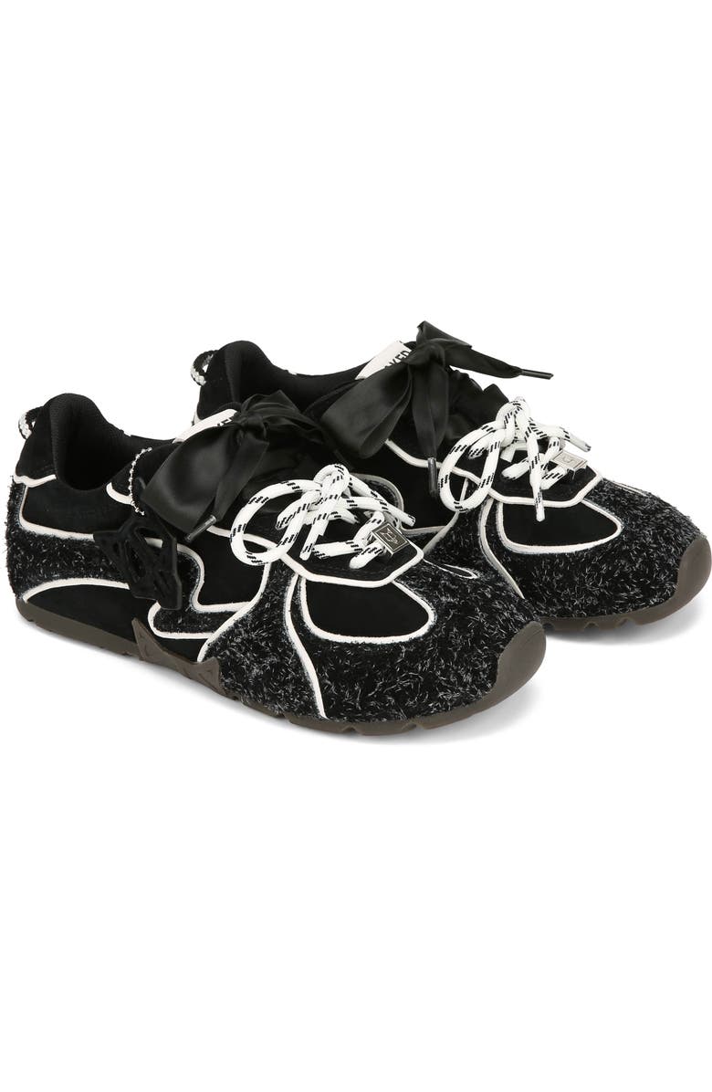Naked Wolfe Adored Hairy Suede Sneaker, Main, color, Black