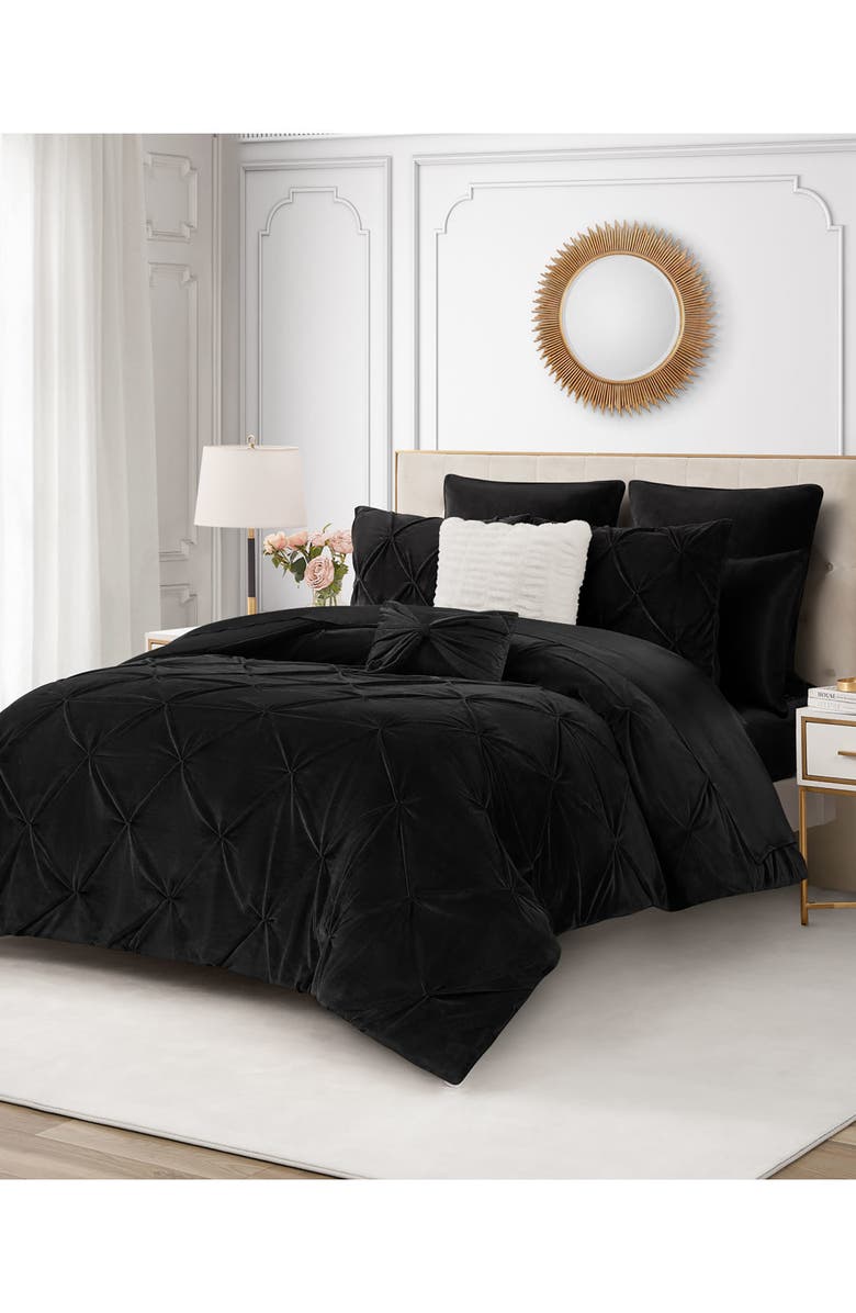 Juicy Couture Kiss 5-Piece Pleat Plush Comforter Set, Alternate, color,