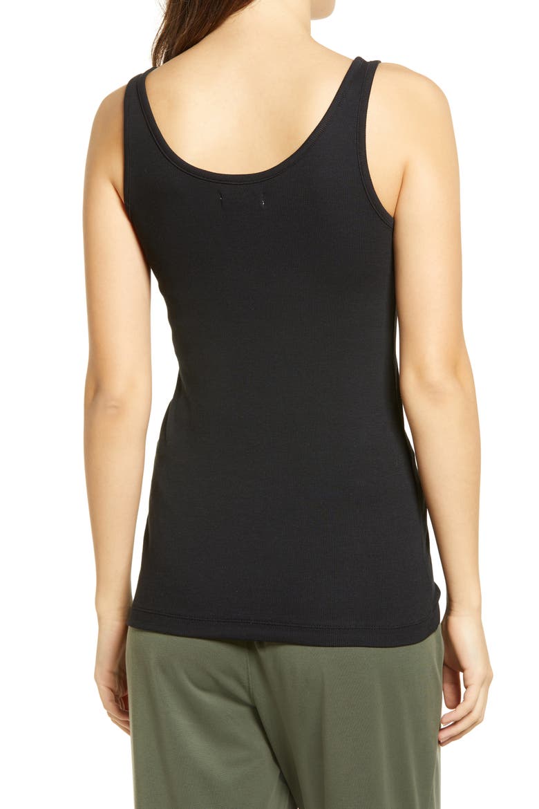 Everyday Rib Tank, Alternate, color, BLACK
