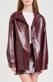 WAYF Rocky Faux Leather Jacket