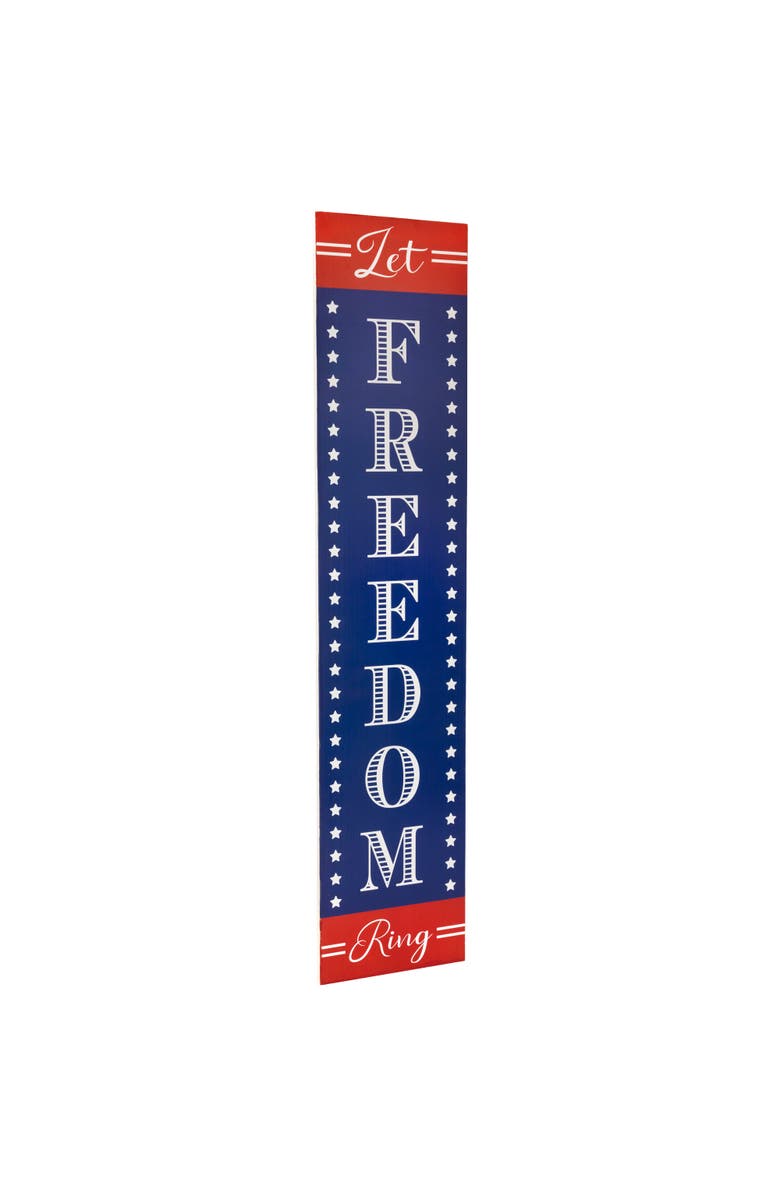 Northlight Patriotic "Let Freedom Ring" Wooden Porch Board Sign Decoration - 36", Alternate, color, 