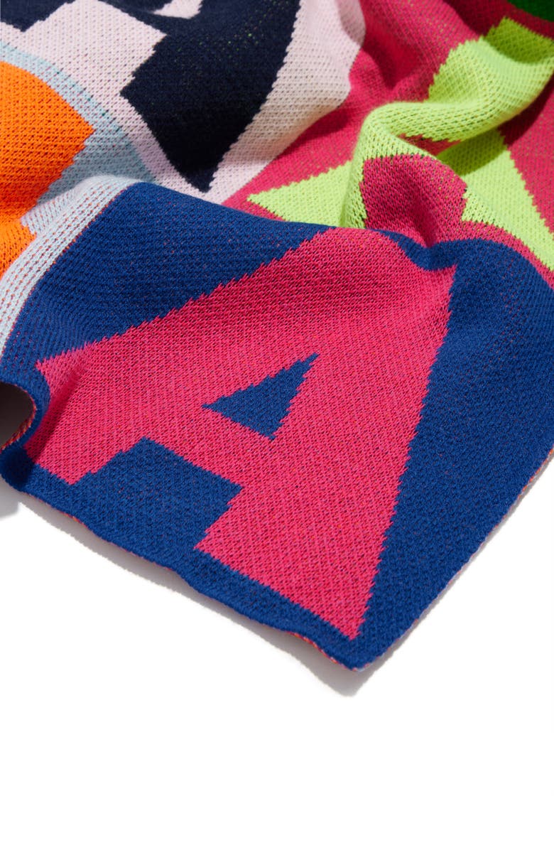 BaubleBar Squared Up Throw Blanket, Alternate, color, Rainbow-F