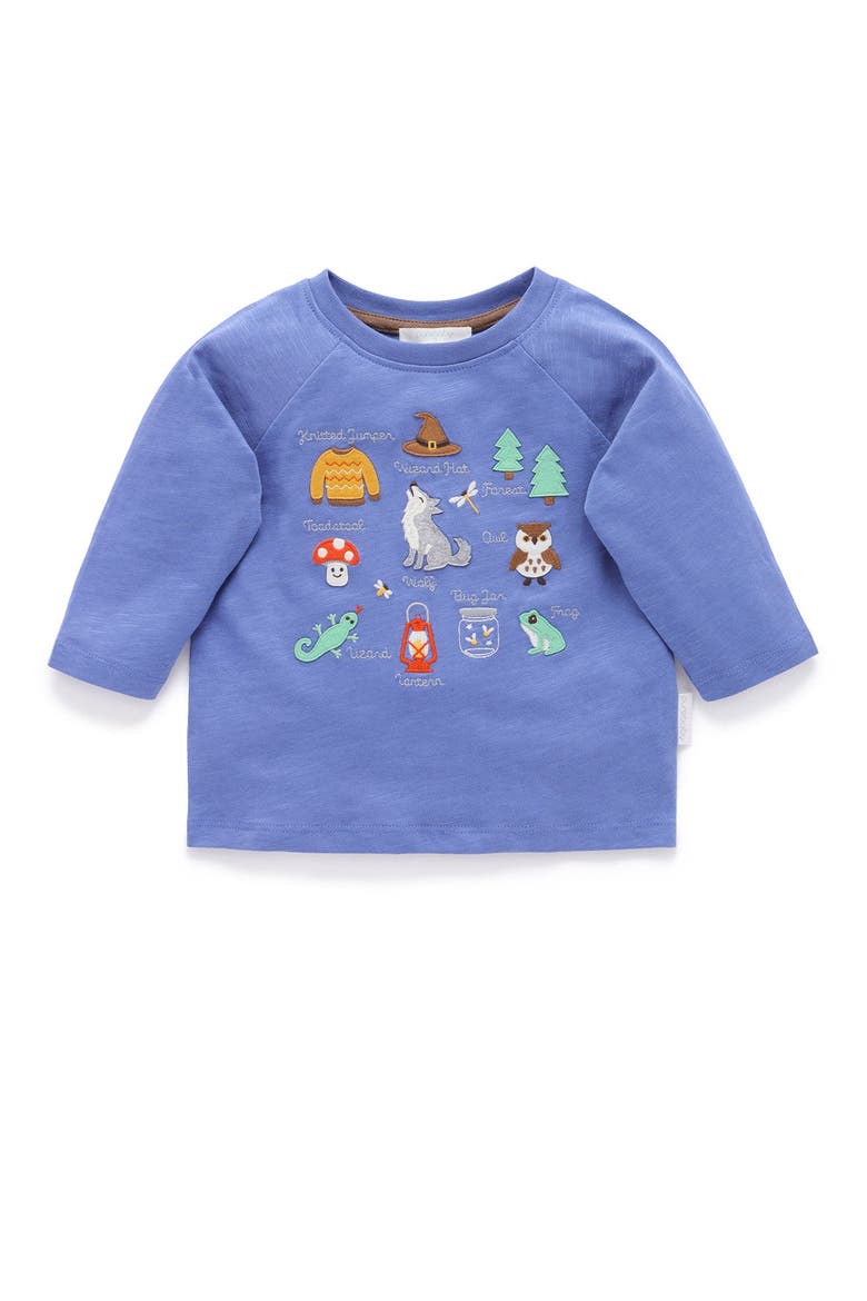 Magic Forest Long Sleeve Tee, Main, color, Saphire