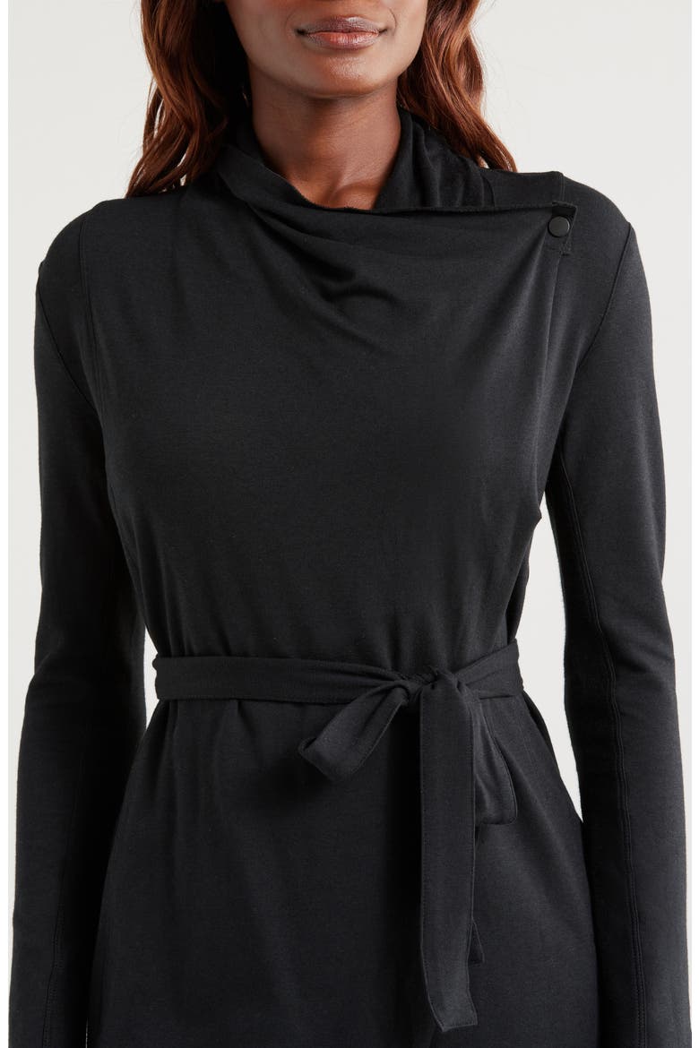 Organic Pima Cotton Robe, Alternate, color, IMMERSED BLACK
