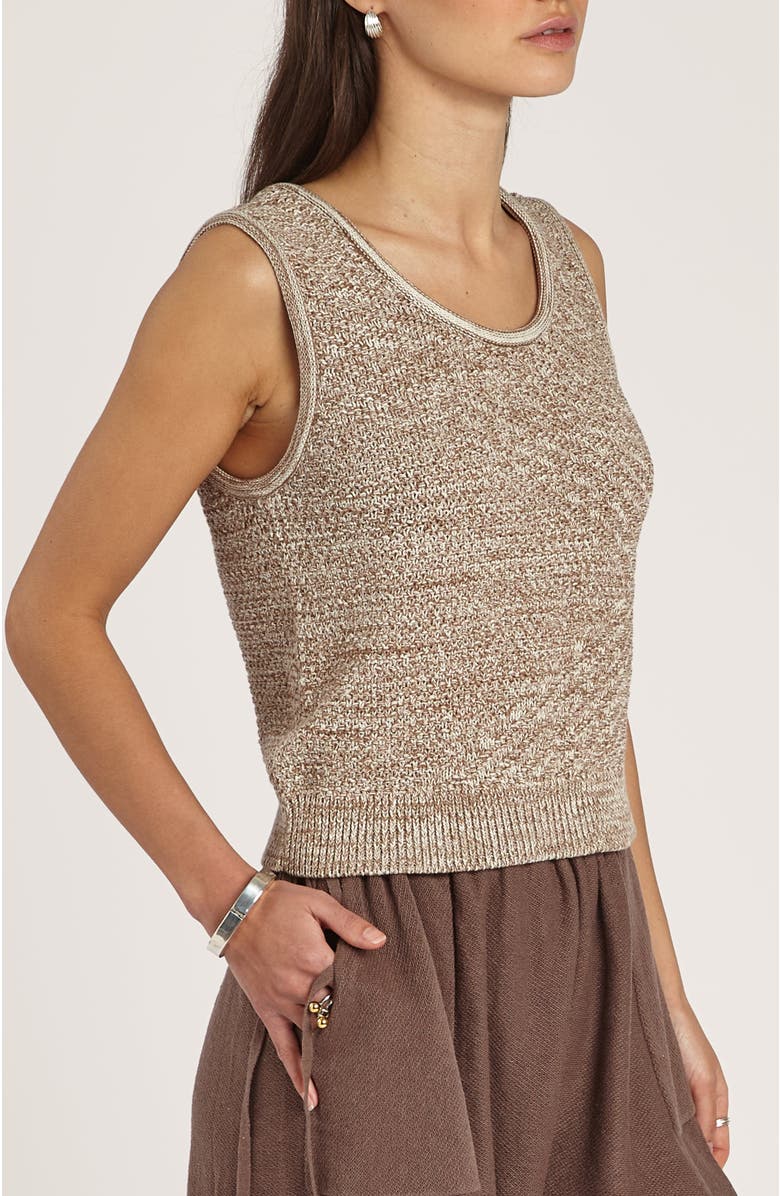 oyun Angled Rib Crochet Vest, Alternate, color, 