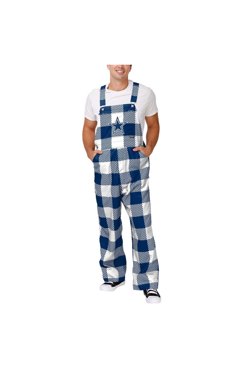 FOCO Men's FOCO  Navy Dallas Cowboys Big Logo Plaid Overalls, Main, color, 