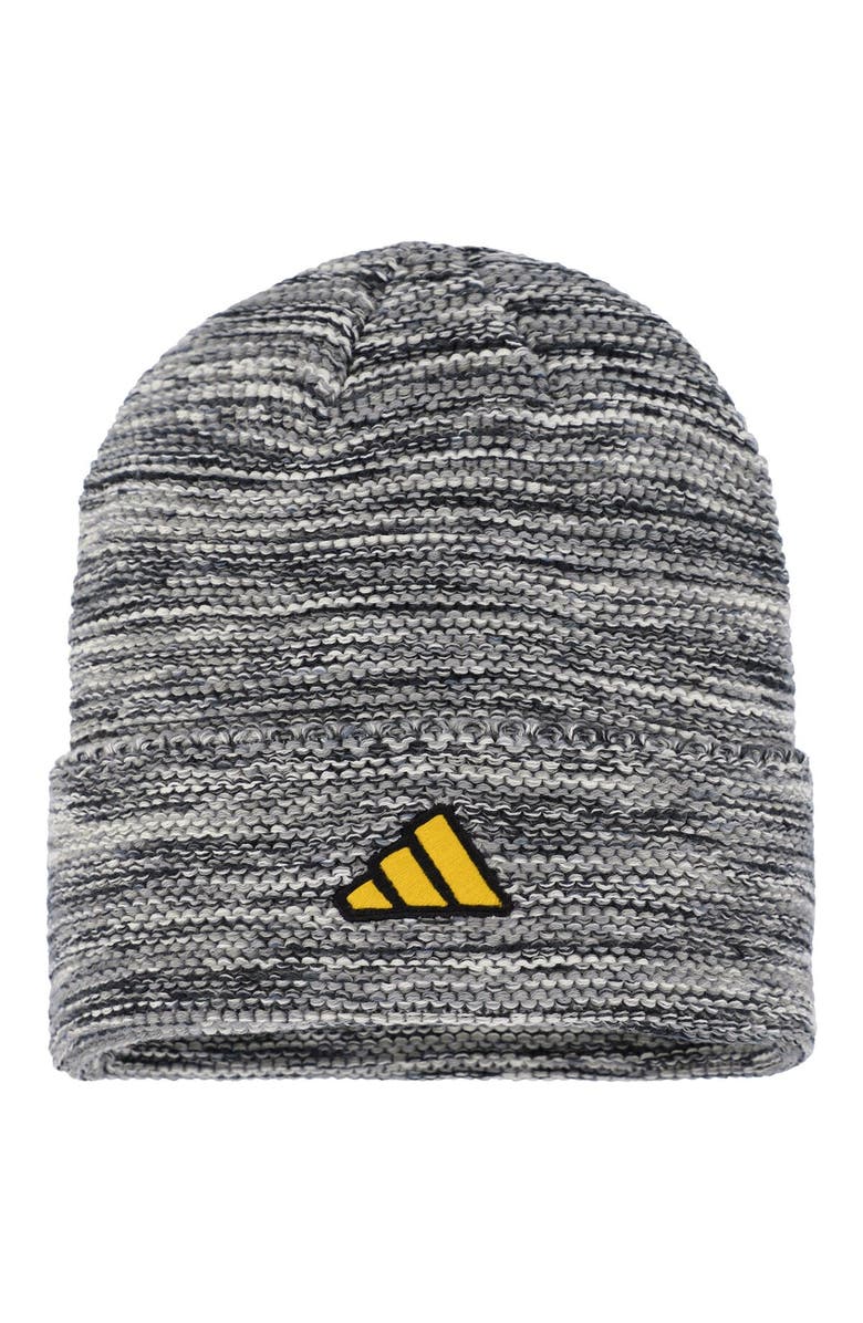 adidas Men's adidas  Black/White Pittsburgh Penguins Marled Cuffed Knit Hat, Alternate, color, 
