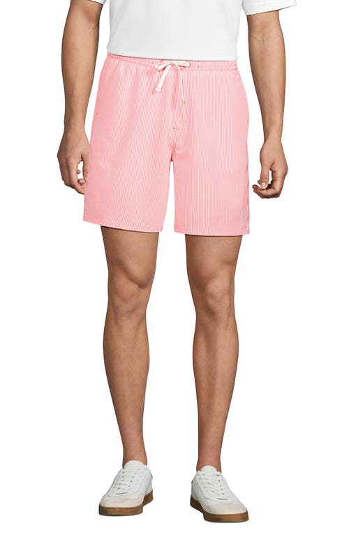 LANDS' END LANDS' END 7" SEERSUCKER BEACH TO BOARDWALK PULL ON SHORTS