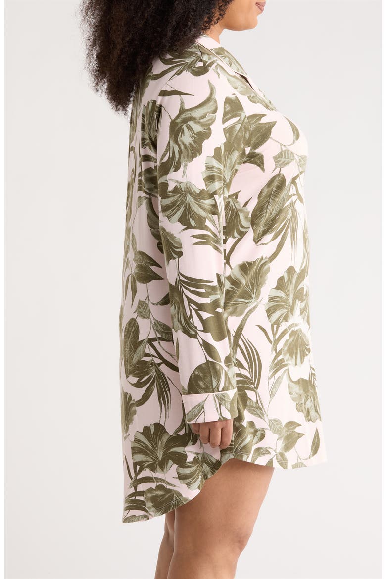 Moonlight Nightshirt, Alternate, color, PINK- OLIVE SKETCH TROPIC