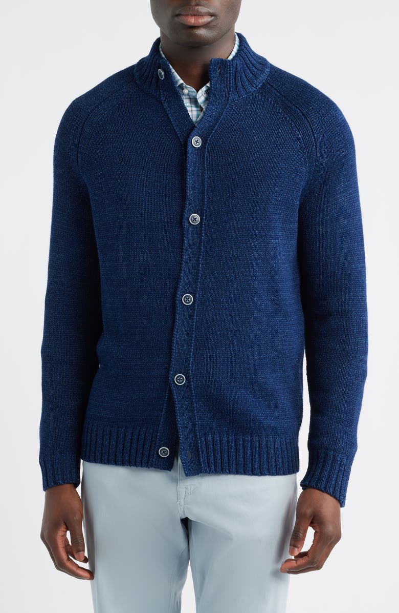 Peter Millar Crown Crafted Tilden Cardigan, Alternate, color, Navy