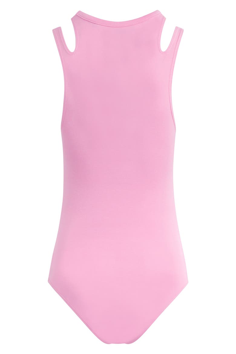 Cutout Sleeveless Bodysuit, Alternate, color, FUCHSIA PINK