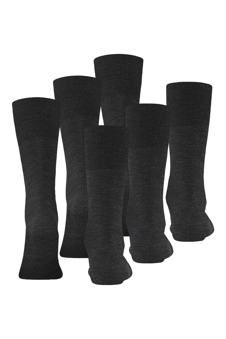 Airport 3-Pack Dress Socks, Alternate, color, ANTHRA.MEL