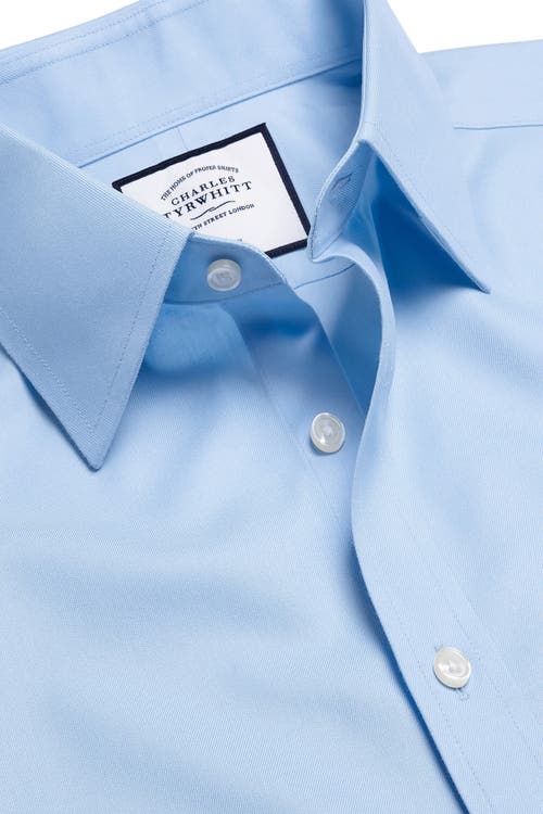 CHARLES TYRWHITT CHARLES TYRWHITT NON-IRON TWILL SLIM FIT SHIRT SINGLE CUFF
